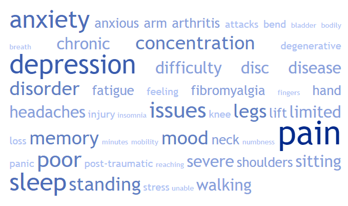 Disability terms word map